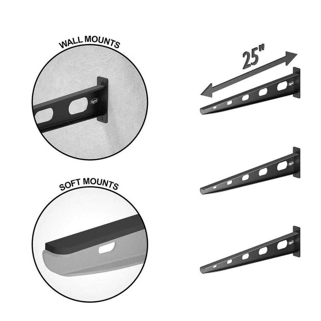 Wall Mounted Kayak Rack with 25" Arms P10522