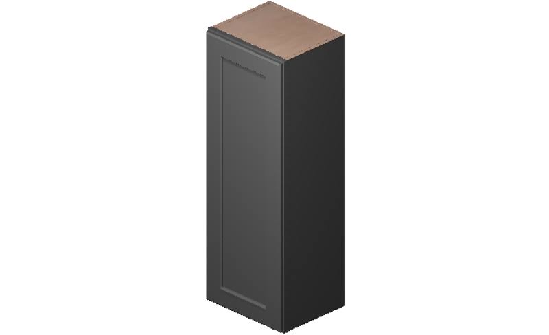 Grey 1 Door 3 Shelves Wall Cabinet High-Density Fiberboard R623678