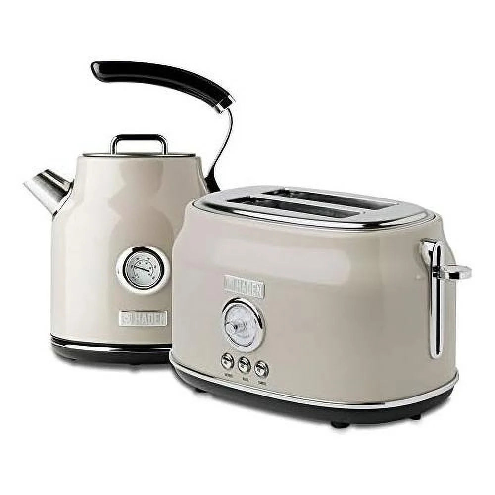 Stainless Steel 2 Slice Toaster & 1.7 Liter Stainless Steel Electric Water Kettle V1759