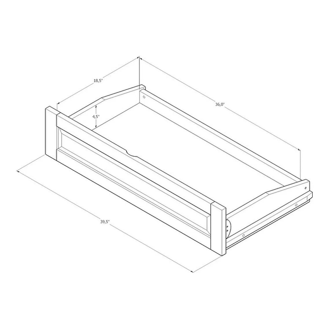 Queen Espresso Wood Storage Futon G1243