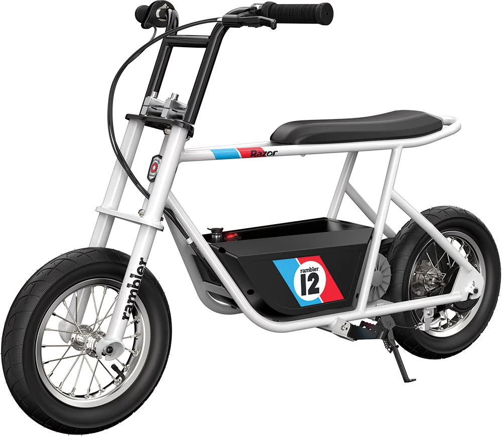 12 Seated Electric Scooter, White, 12" Air-Filled Tires K7995
