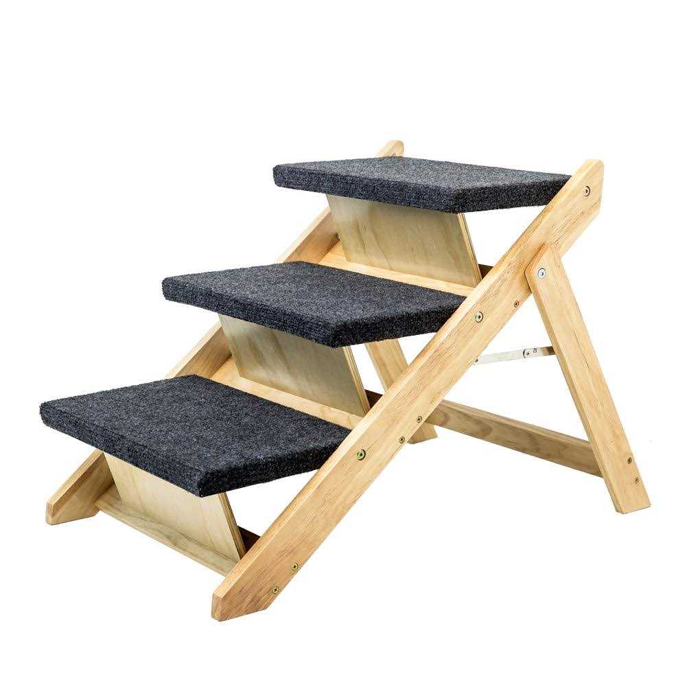 Foldable 4 Levels Wooden Pet Stairs & Ramp D8977