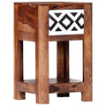 Sheesham Wood Nightstand with Storage Drawer and Bottom Shelf J624607