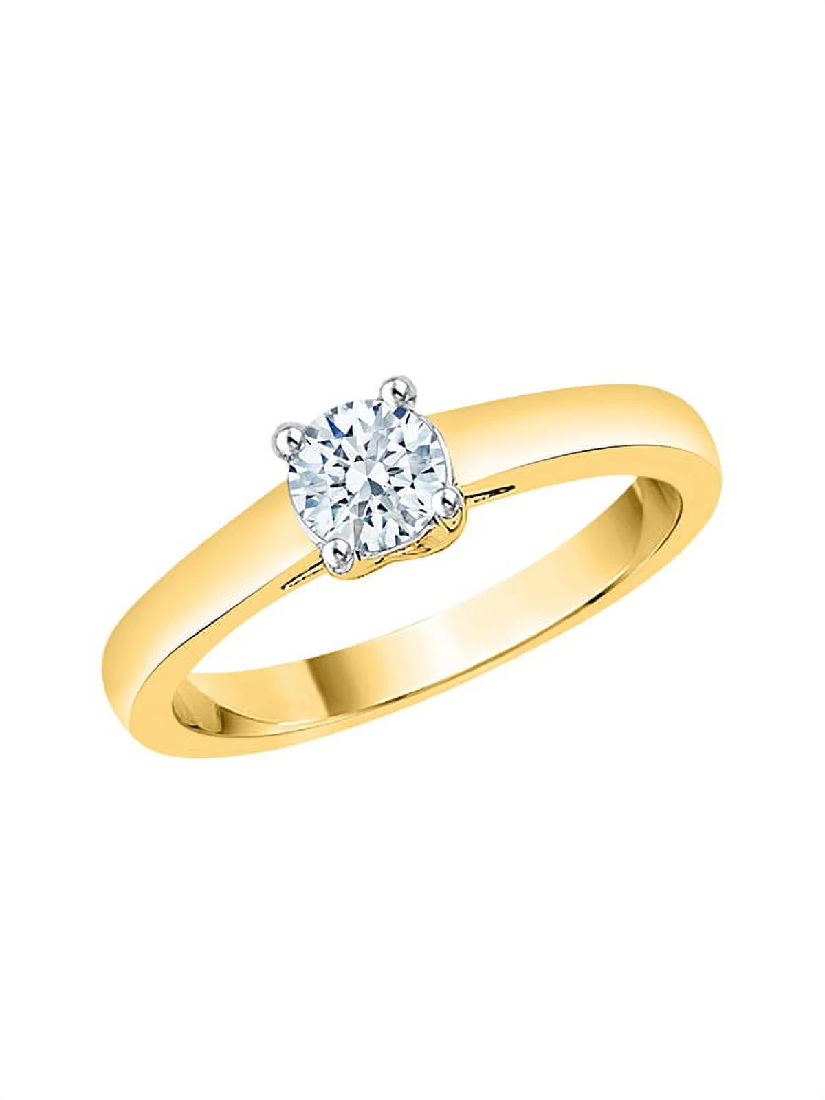 10K Gold Diamond Solitaire Engagement Ring J2375