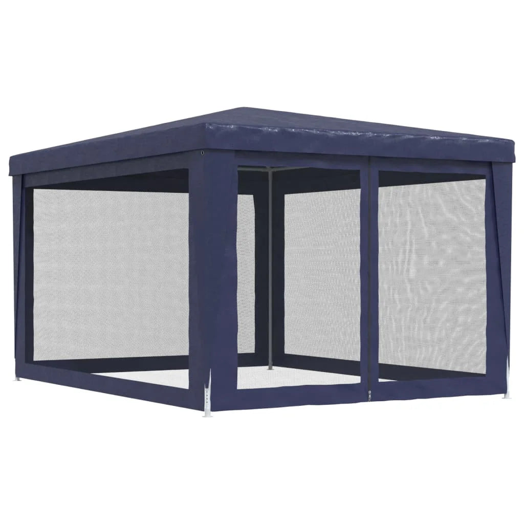 Blue 9.8'x13.1' HDPE Party Tent with 4 Mesh Sidewalls B86249