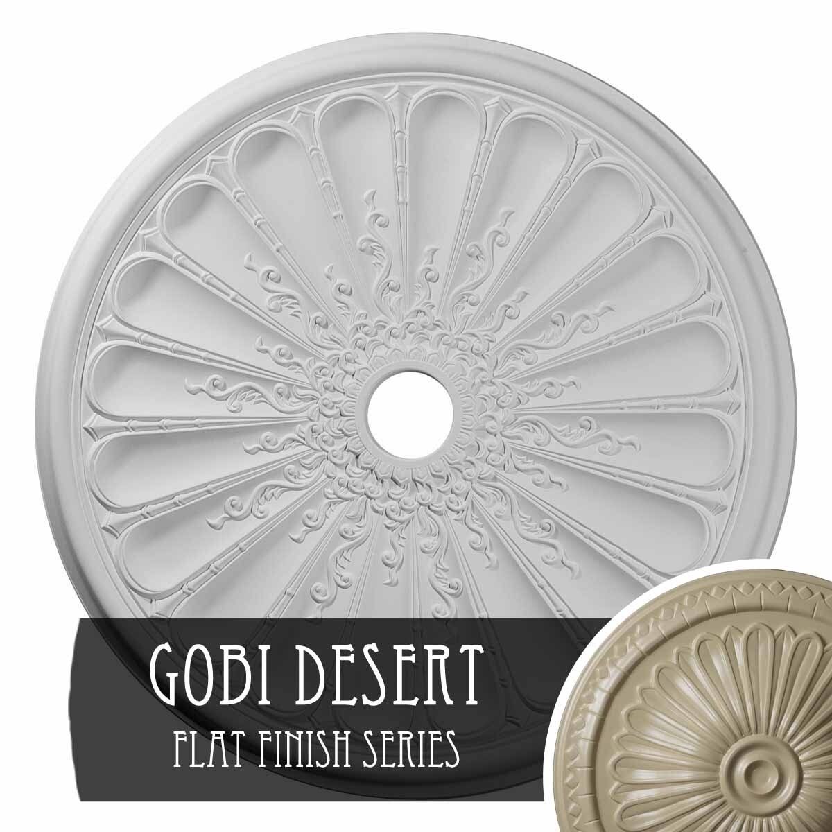 31 1/2x22OD x 3 5/8x22ID x 1 1/2x22P Hand-Painted Ceiling Medallion N33441