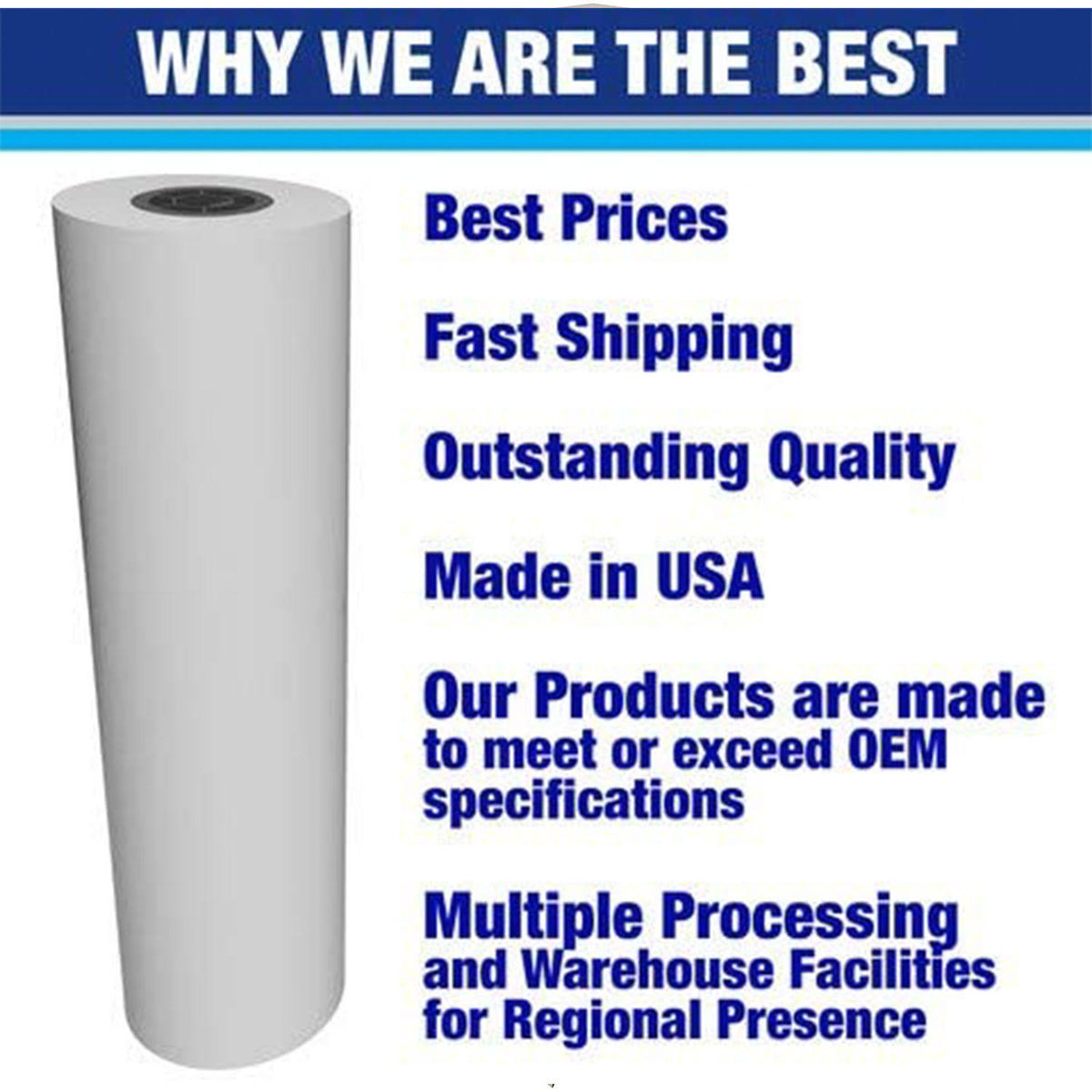20# Inkjet Bond Wide Format Roll Carton of 4 Rolls L528750