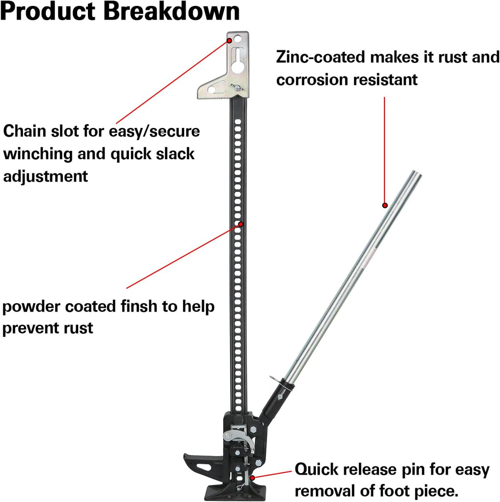 48 Off-Road High Lift Jack 3.5 Tons Capacity W16949
