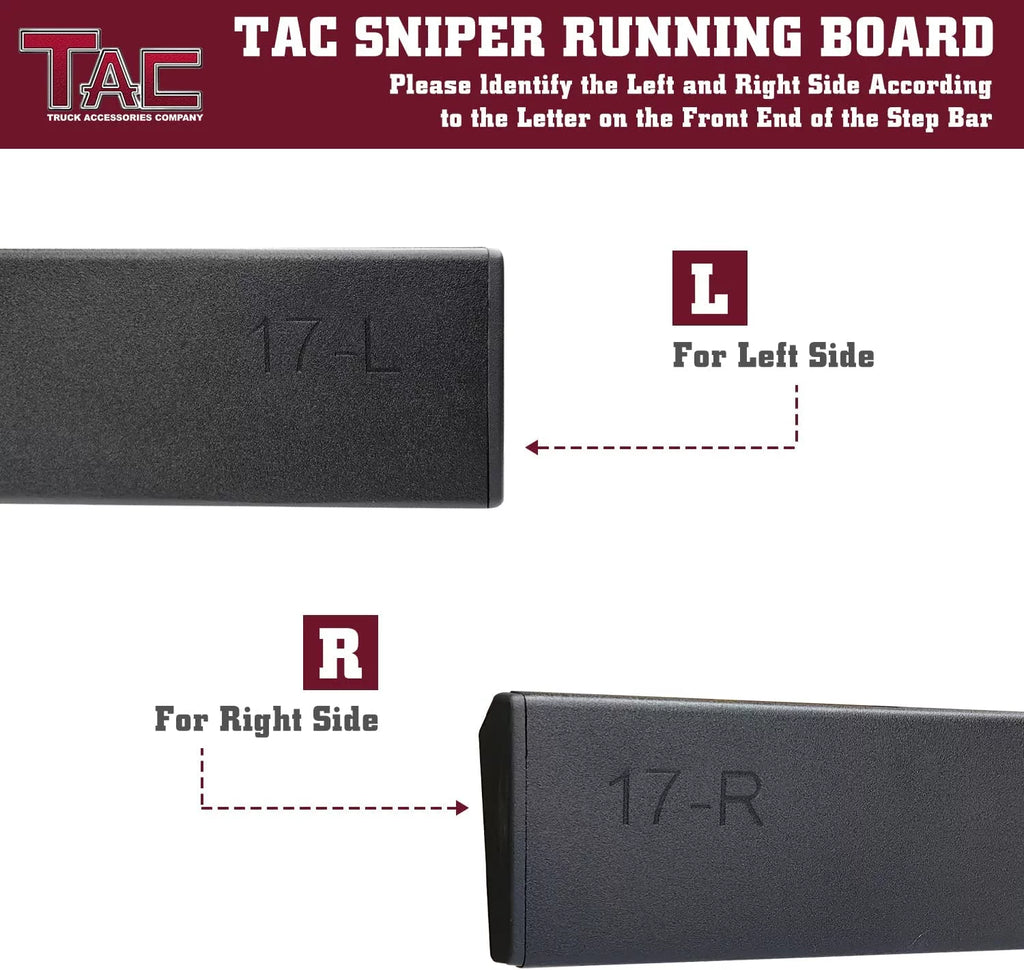Fine Texture Black Running Boards (2pcs) F378