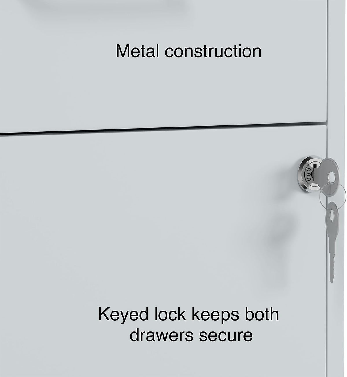 2-Drawer Locking Letter Gray Vertical File Cabinet V5261