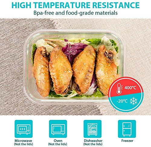 24 Piece Glass Food Storage Containers with Lids B7091