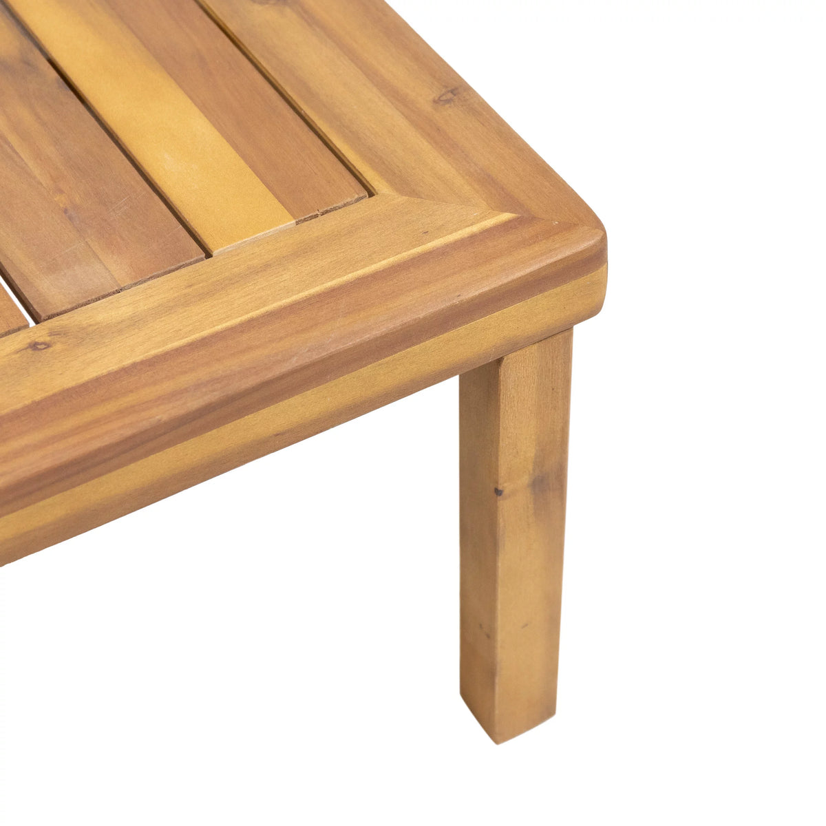 Acacia Wood Outdoor Loveseat and Coffee Table Set with Cushions A1691