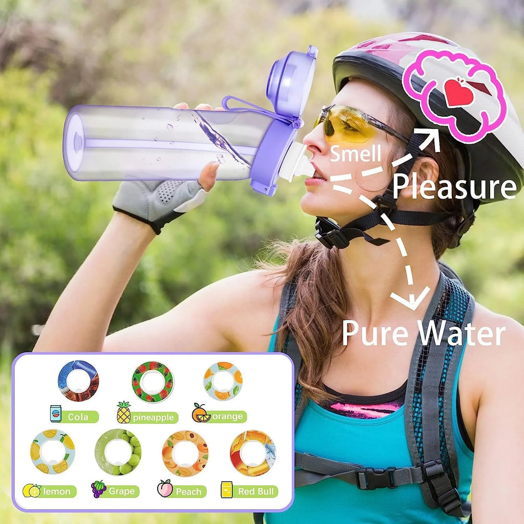 650ML Black Water Bottle with 7 Flavour Pods U41706