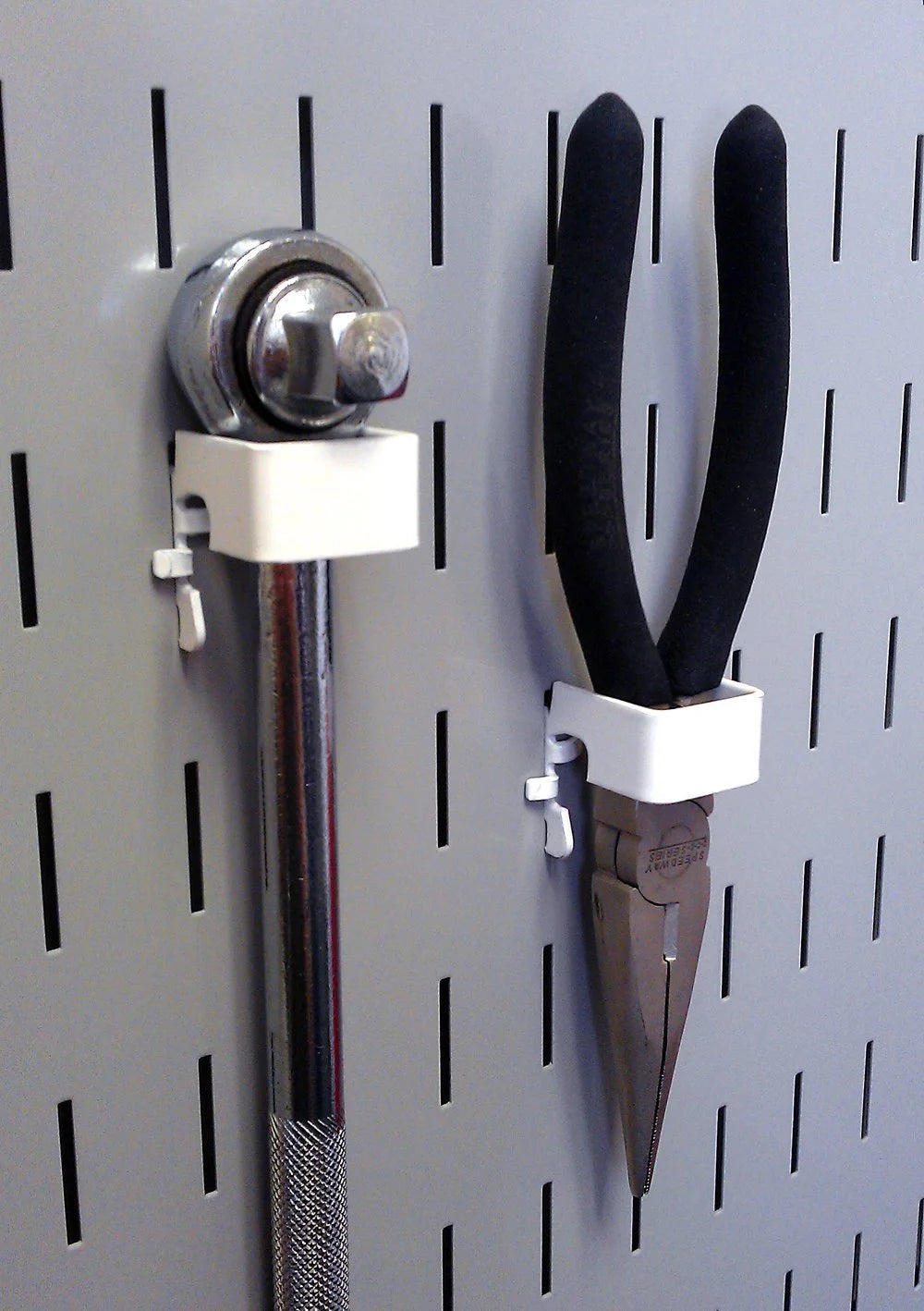 White Slotted Metal Pegboard Hook Kit K7850