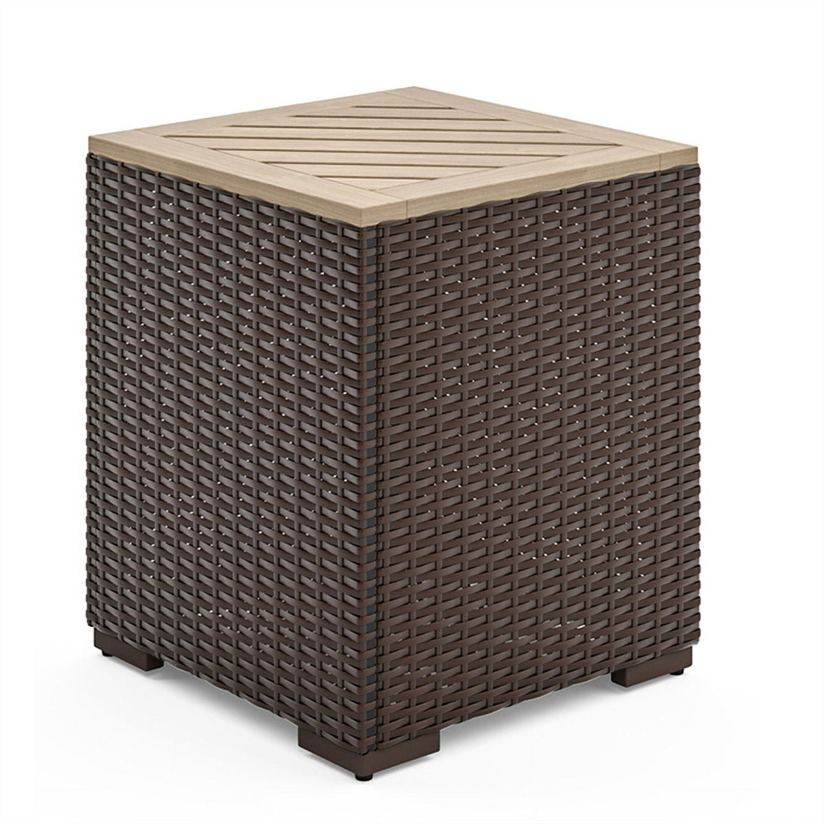 Palm Springs Outdoor Sofa with Arm Chair, Ottoman & Side Table - Brown N409373
