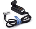 2-Pin Plug to 4-Port D-Tap Hub Adapter Splitter Cable, Pack of 2 V3399