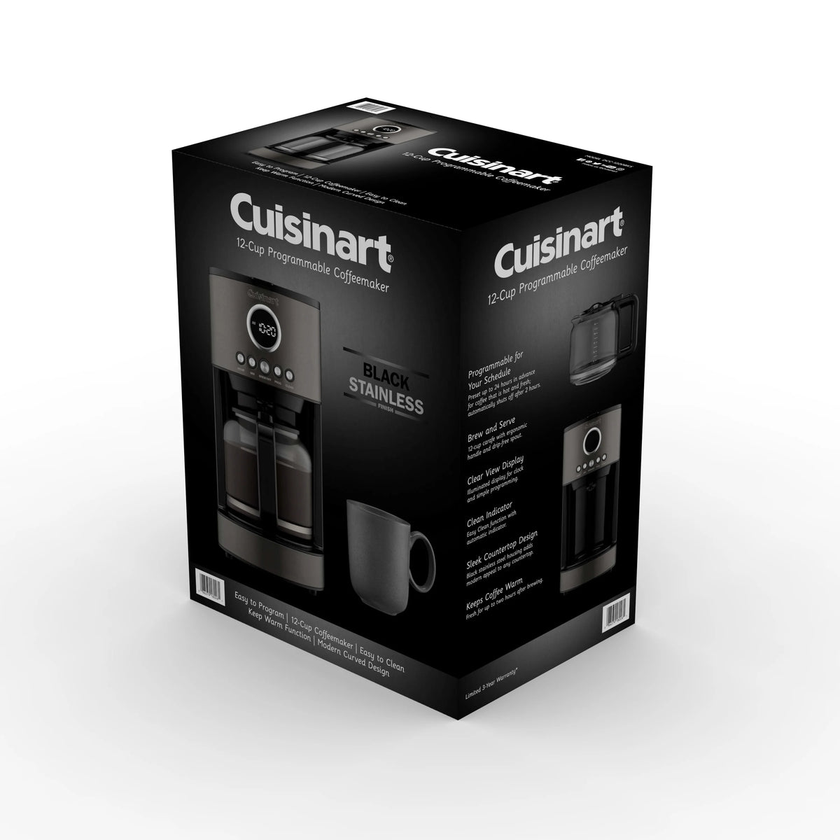 Stainless Steel Black 12 Cup Coffeemaker M7596