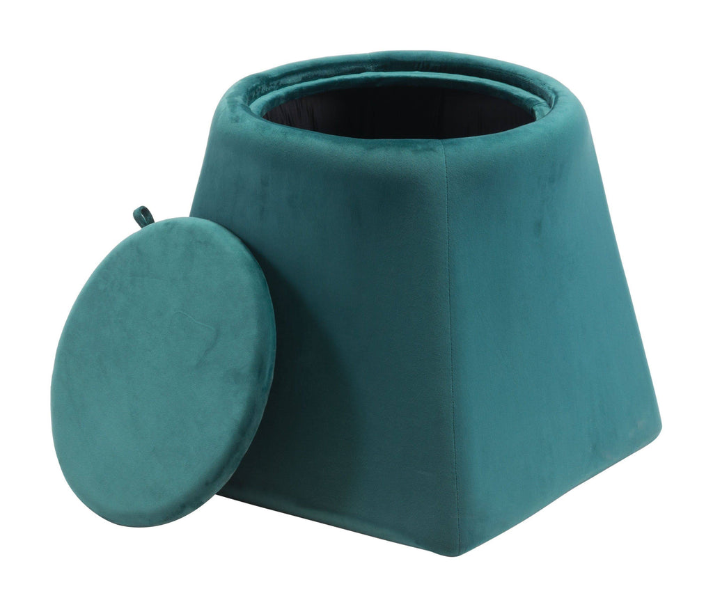 Green Velvet Ottoman V720