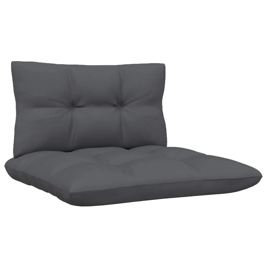 White Solid Pinewood Patio Sofa with Cushions K353859