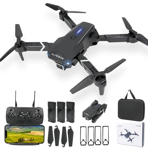 Mini Drone with Camera, 1080P WiFi FPV, 3 Batteries, Carrying Case J51066