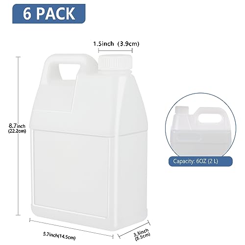 2.5 Gallon Clear Plastic HDPE Jugs with Lids Q394
