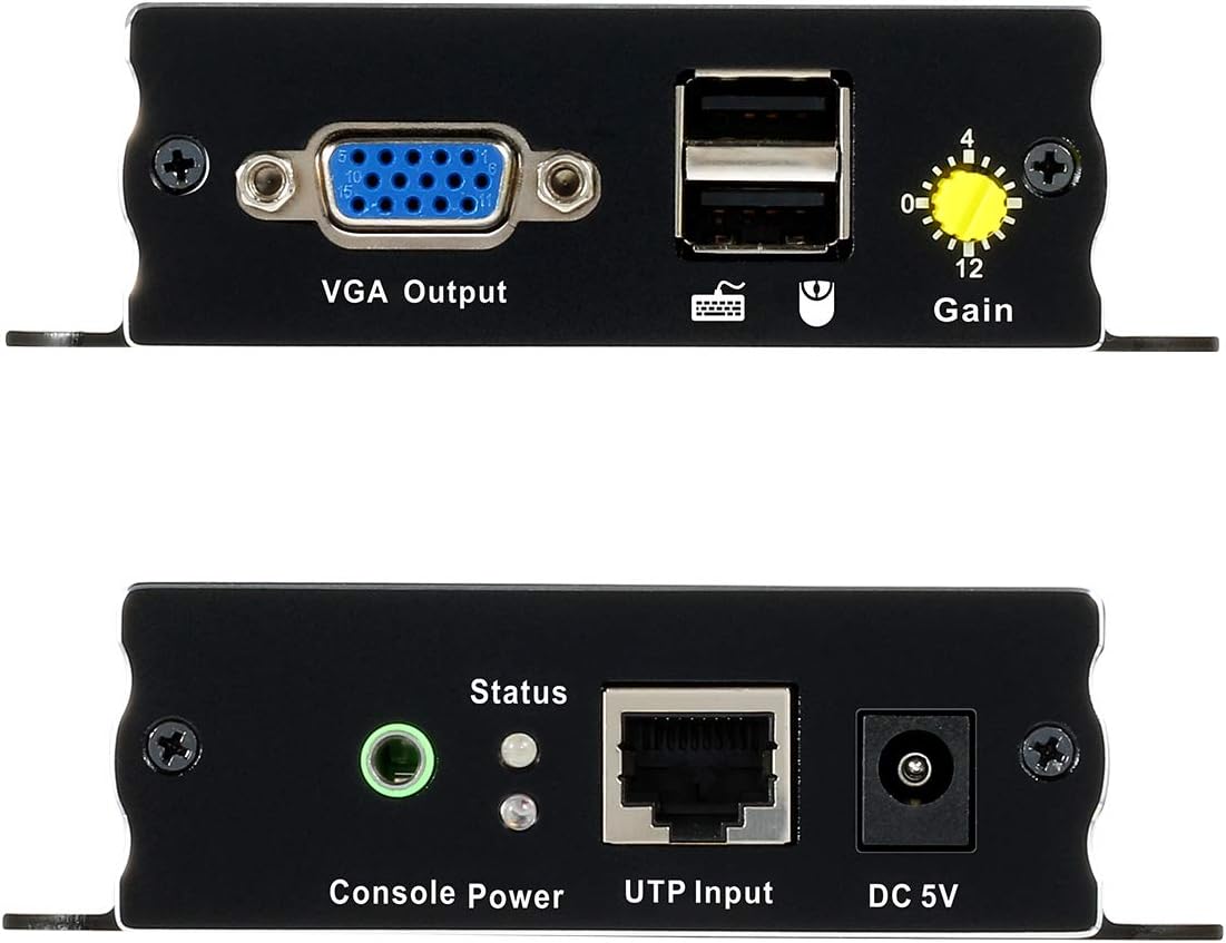 1080P 60Hz USB VGA KVM Extender Over Cat5e Cat6 Ethernet Cable J7701