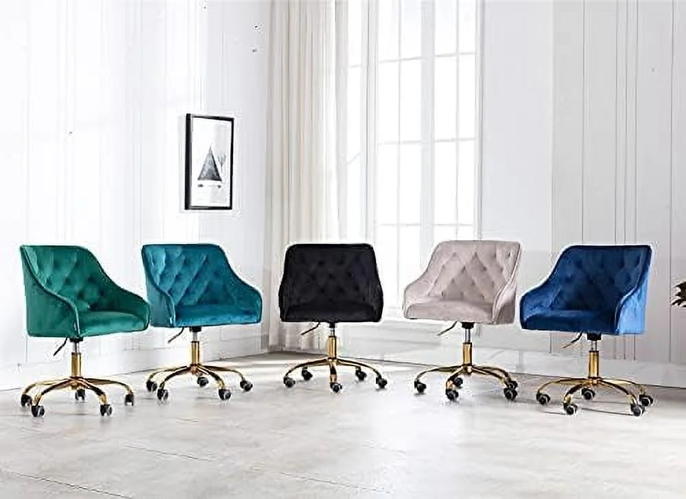 Velvet Swivel Task Chair with Adjustable Height H850850