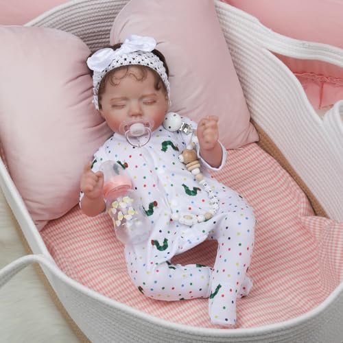 20 Inch Handmade Cloth Body Sleeping Reborn Baby Doll O391