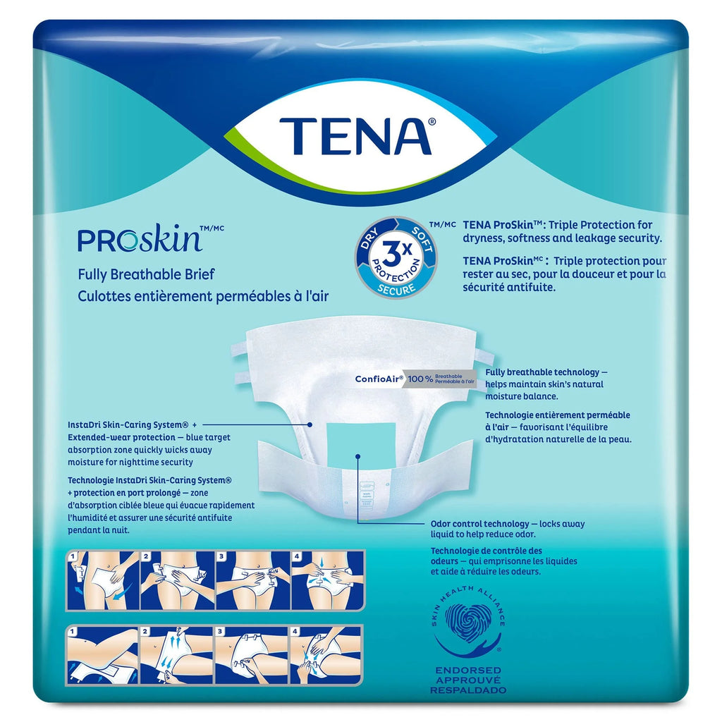 Large Disposable Absorbent Incontinence Briefs 40 Count E6815