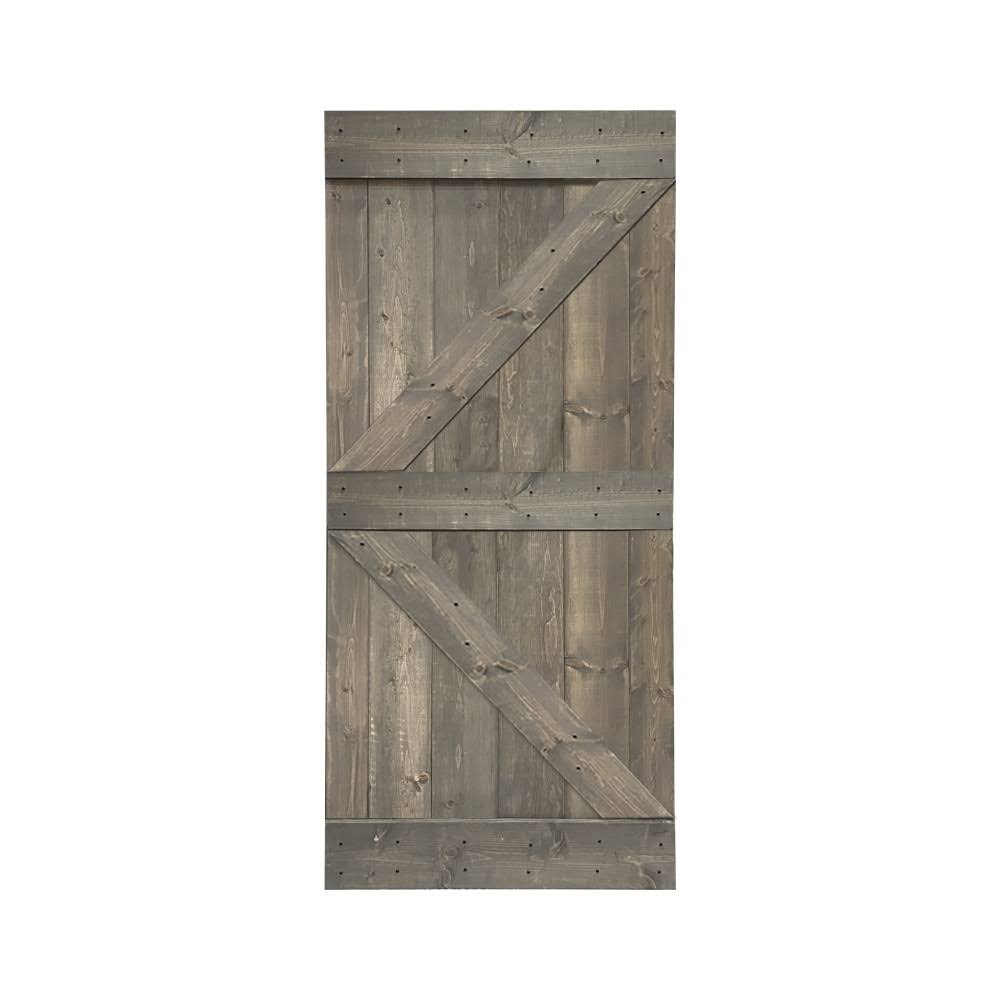 Jungle Green Stained Solid Pine Wood Interior Sliding Barn Door Slab L9291