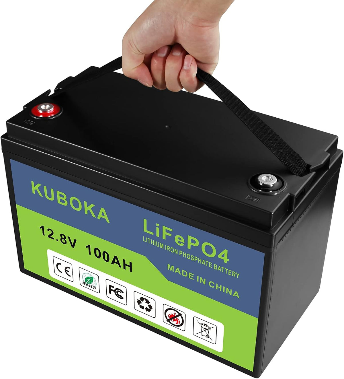12V 100Ah Lithium LiFePO4 Rechargeable Battery with Built-in BMS B211