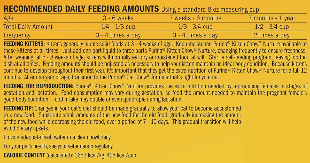 3.15 lb. Dry Kitten Food (6 Bags) H34138