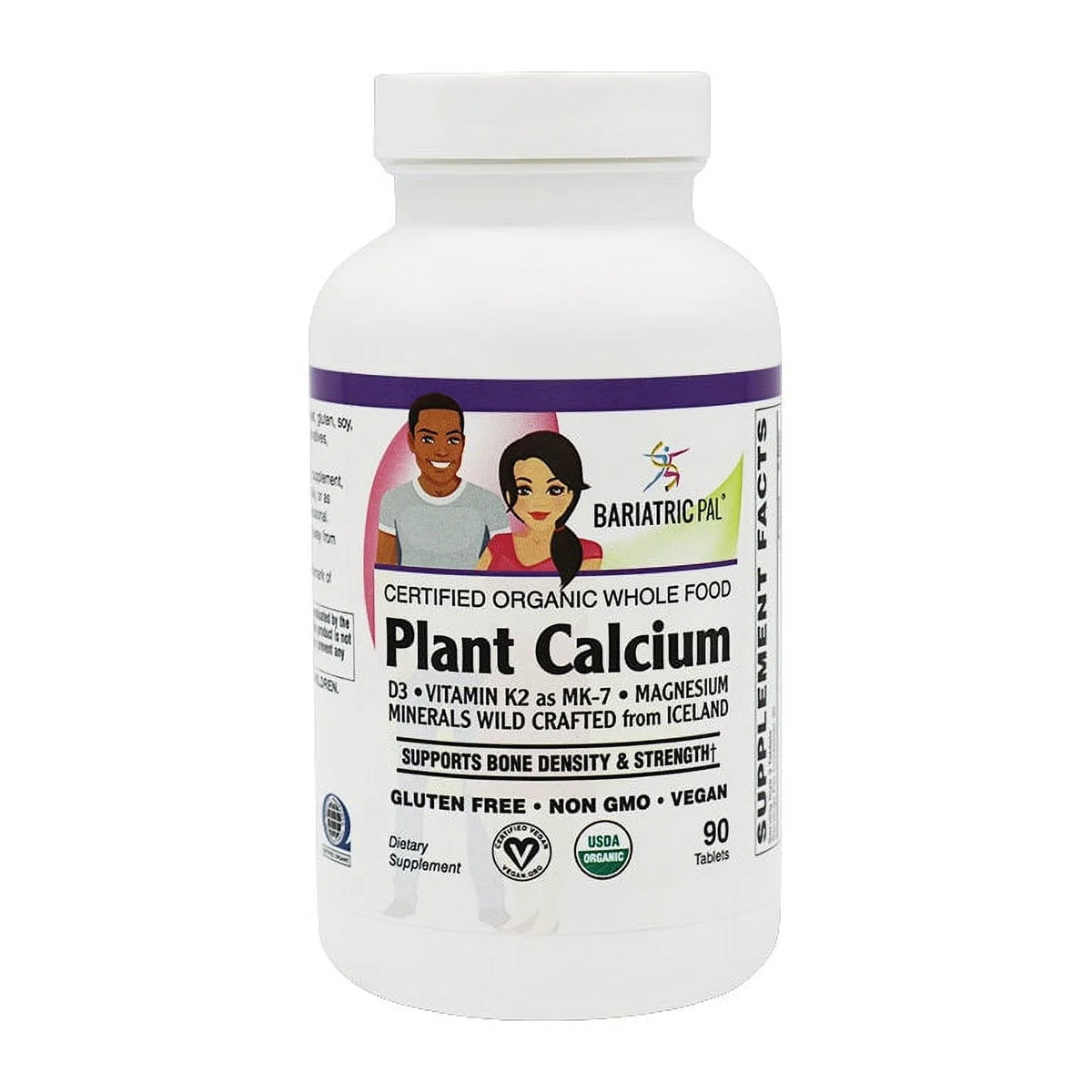 90 Tablets Algae Based Calcium 1,000 mg Tablets with Magnesium, D3, and K2 O829