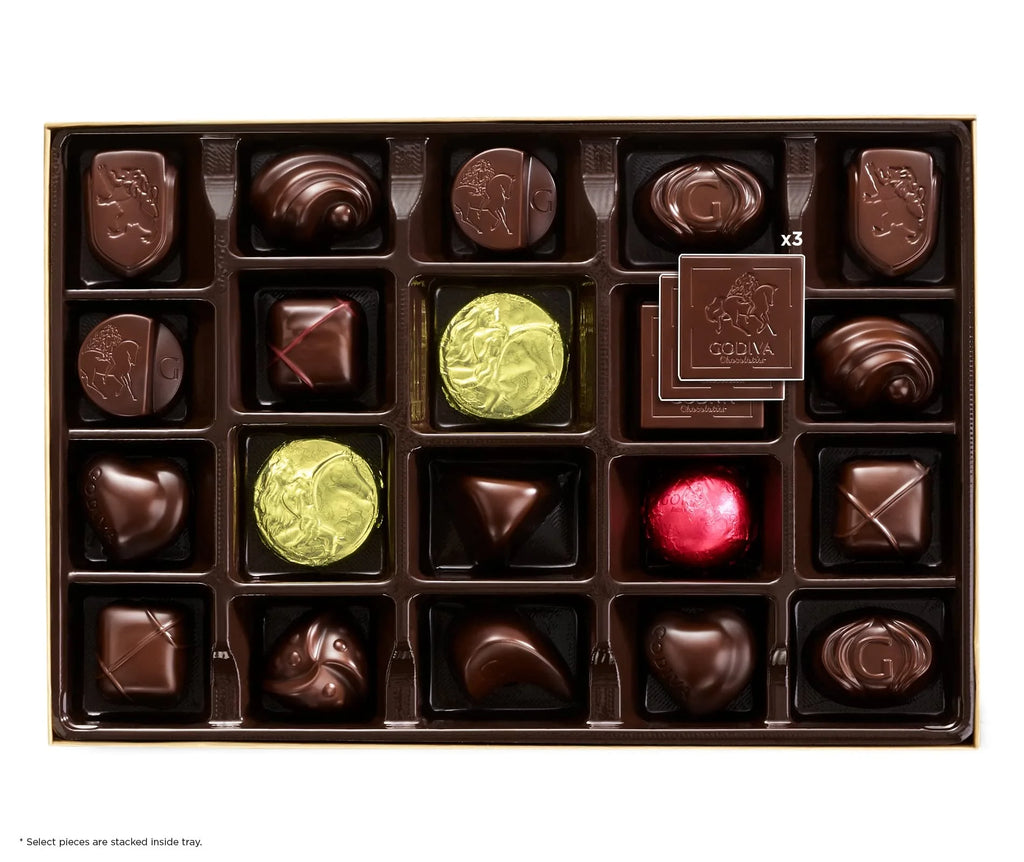 Dark Chocolate Gift Box, 22 Count, 1 Oz C667459