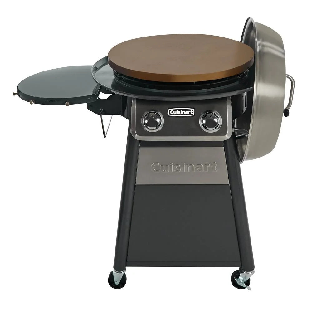 Gray 2-Burner Propane Gas Griddle Cooking Center Z40440
