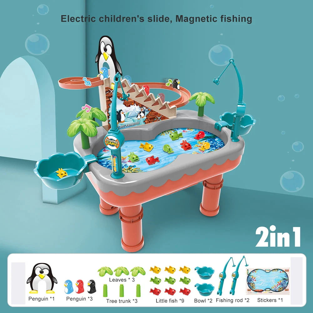 Toddler Toys Fishing Table Toys Water Table Pool Set F701