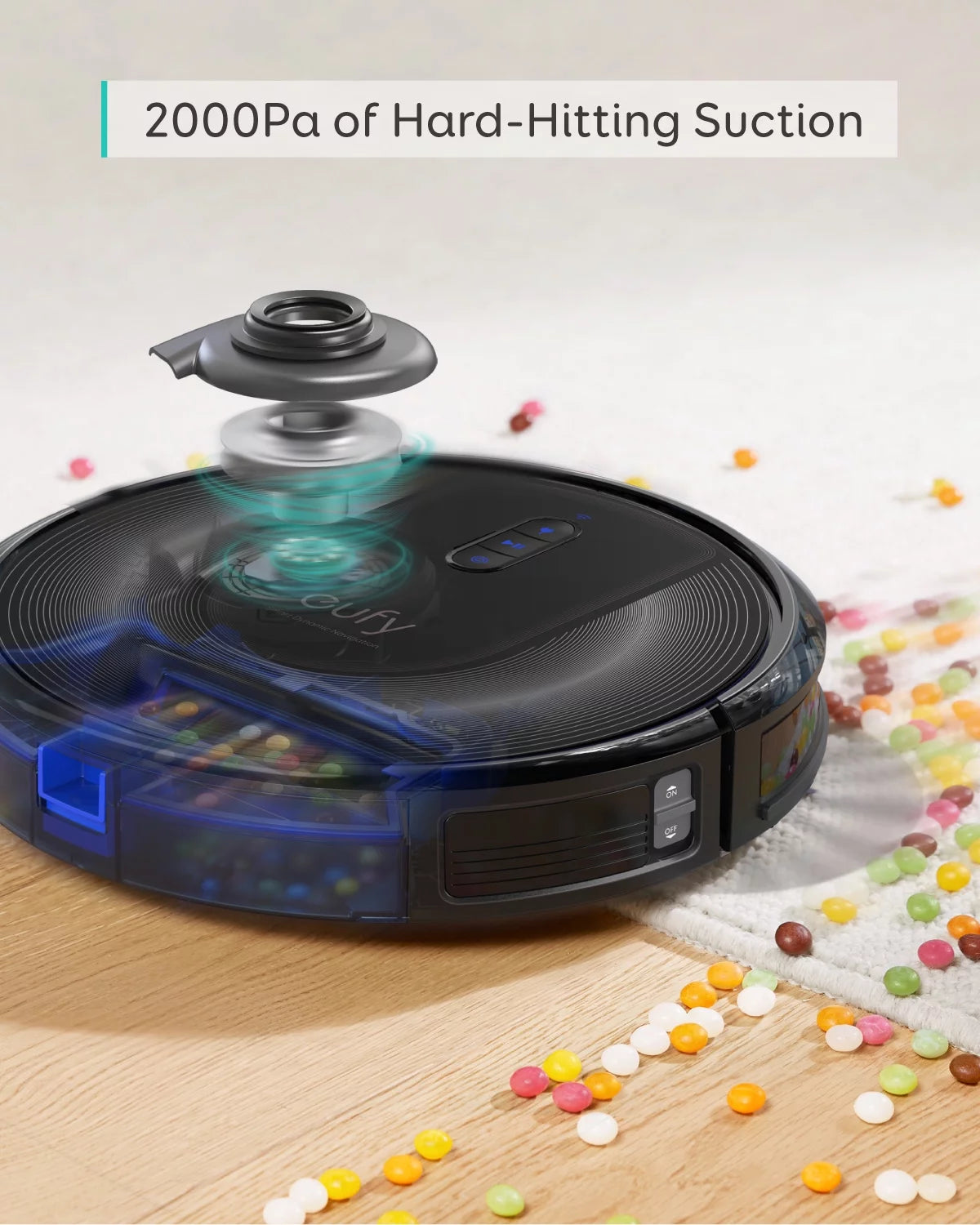 Robot Vacuum with Home Mapping, 2000Pa Suction, Wi-Fi V575
