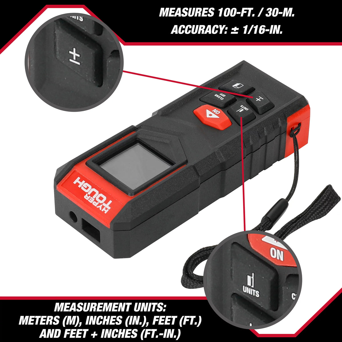 100-ft Laser Distance Measuring Tool A40786