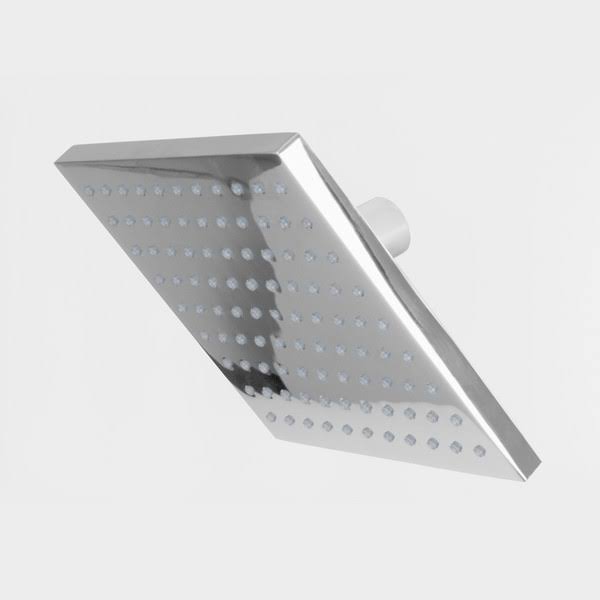 Satin Silver Rectangular Showerhead with Swivel I4520