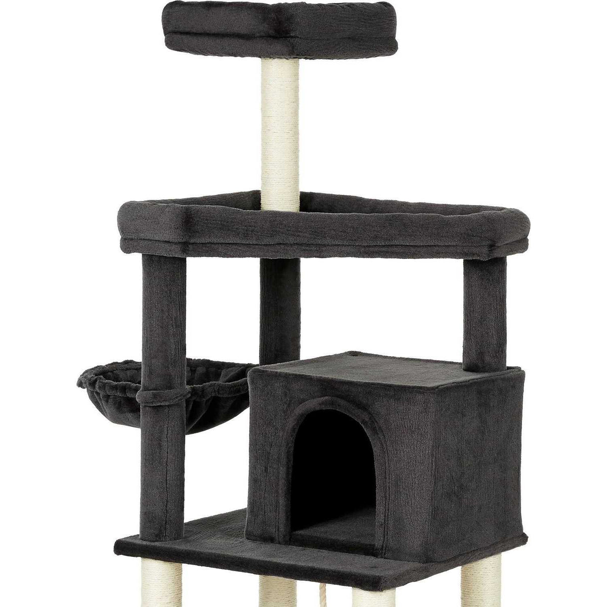 73-in Cat Tree with Hammock Condo and Bed O92417