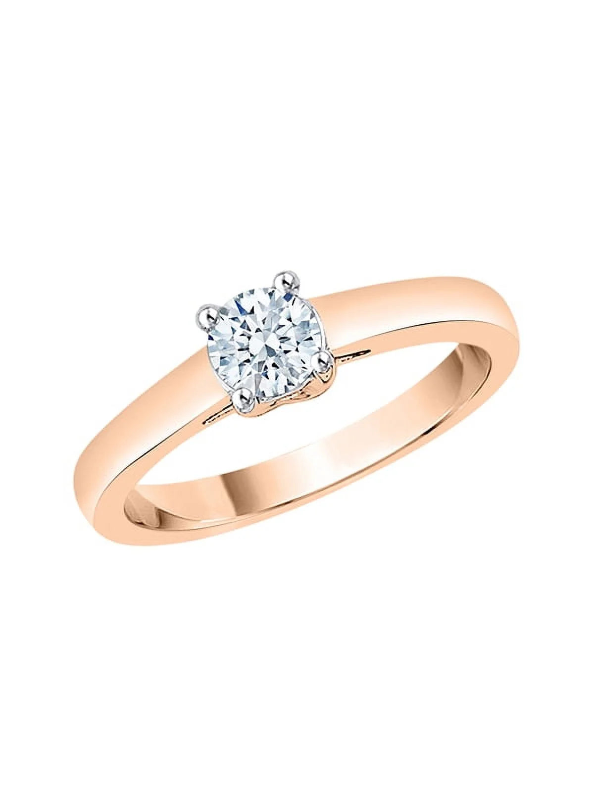 10K Gold Diamond Solitaire Engagement Ring J2375