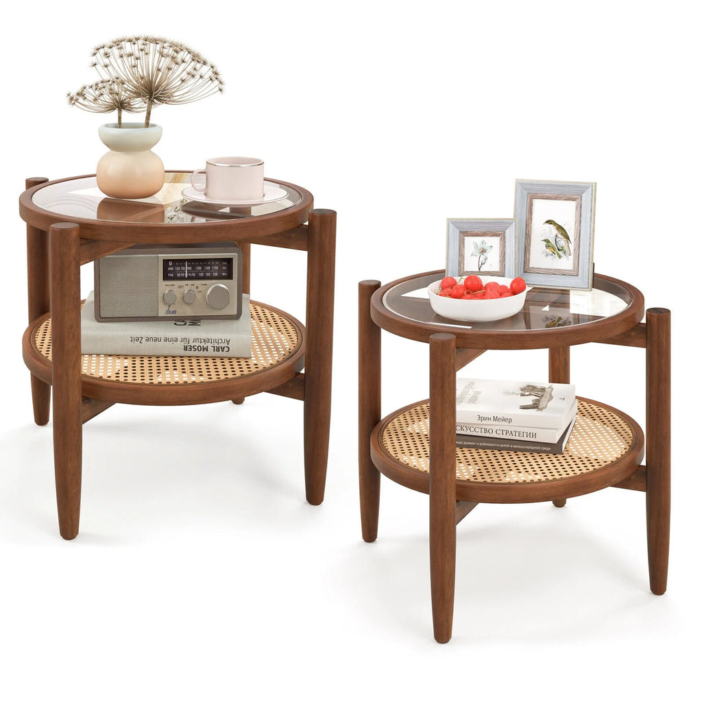 Set of 2 Storage Side Table V15838