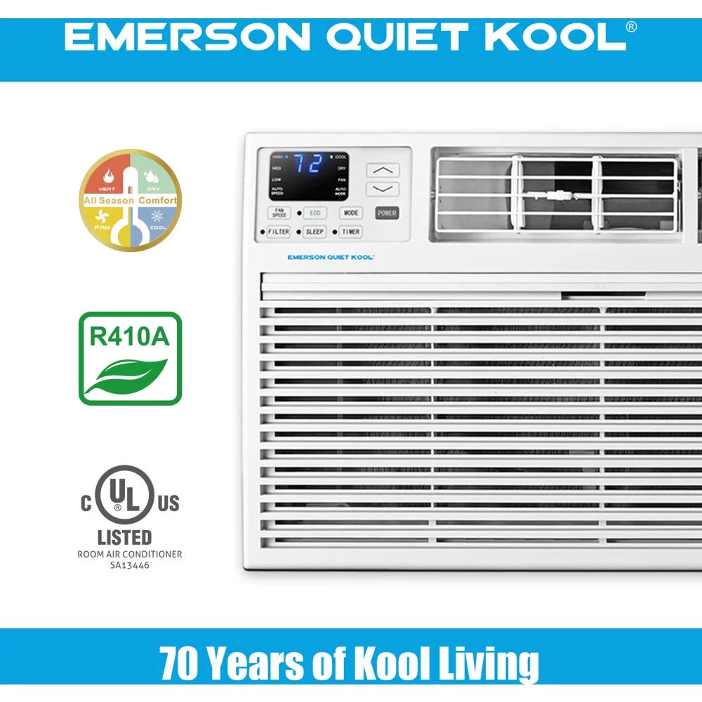 12,000 BTU 230-Volt Through-the-Wall Air Conditioner with Heater, White F733882