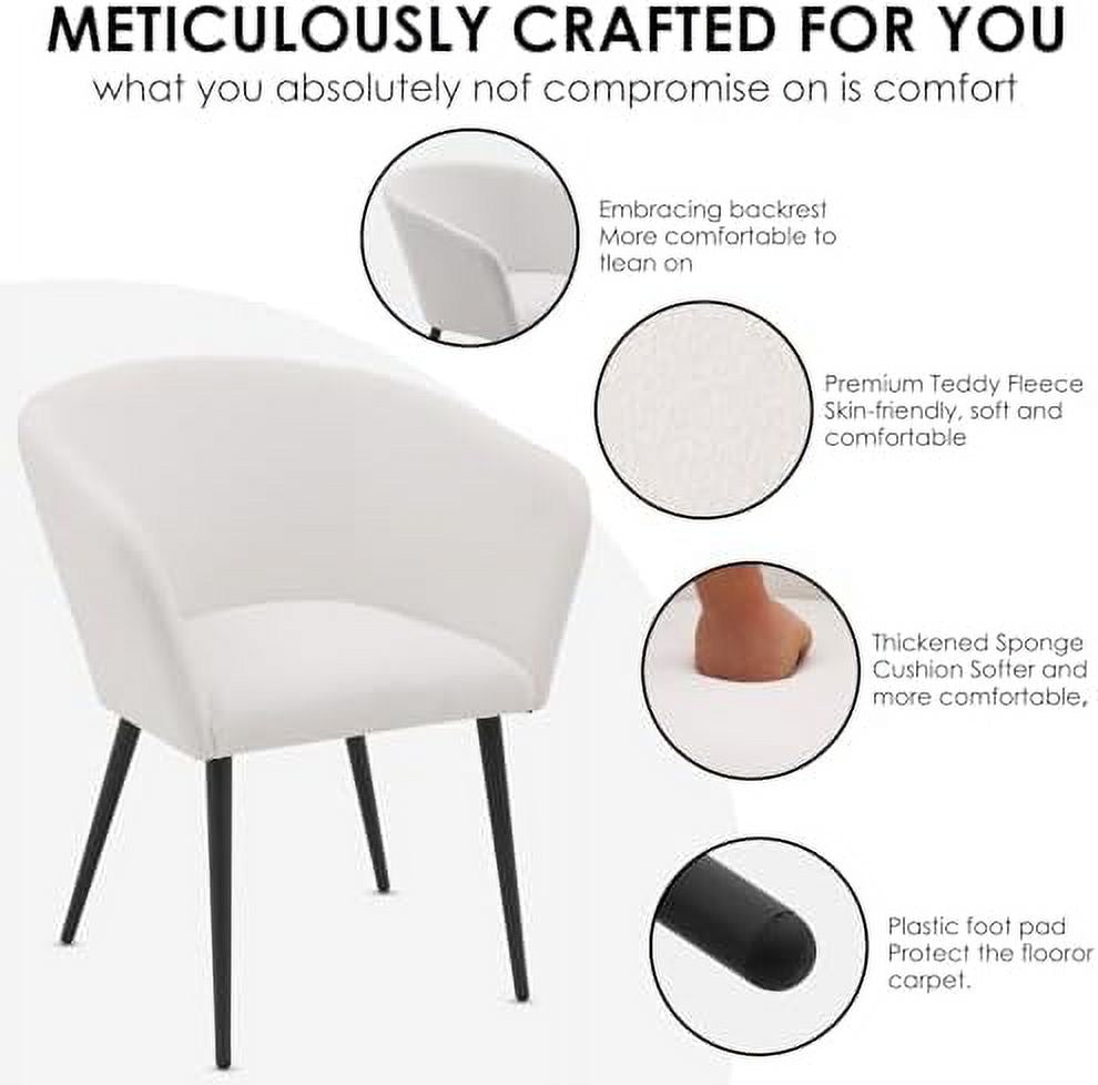 Sherpa Teddy Fleece Accent Wingback Armchair T387355