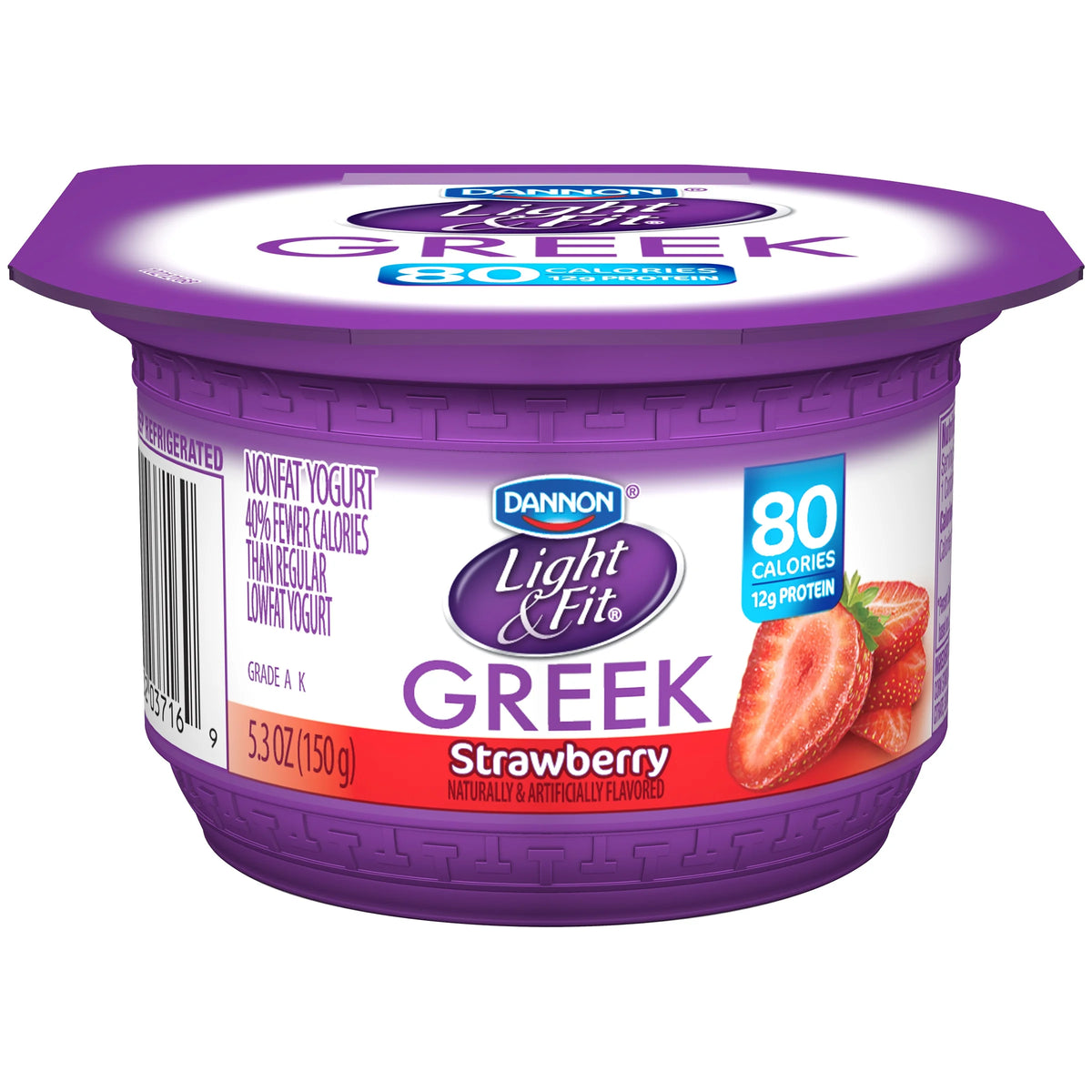 Greek Blended Nonfat Yogurt Strawberry & Blueberry 5.3oz 12 pack S27636