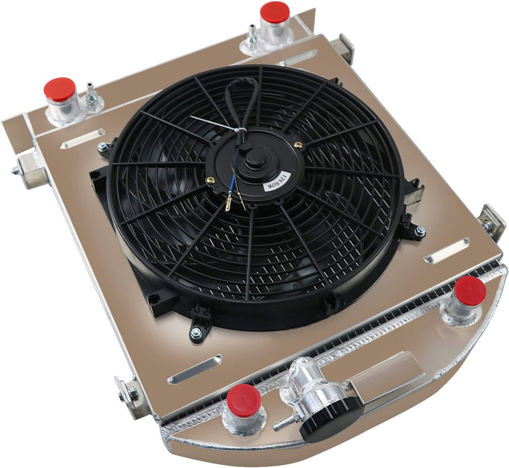 4 Row Aluminum Radiator with Shroud Fan Relay R531769
