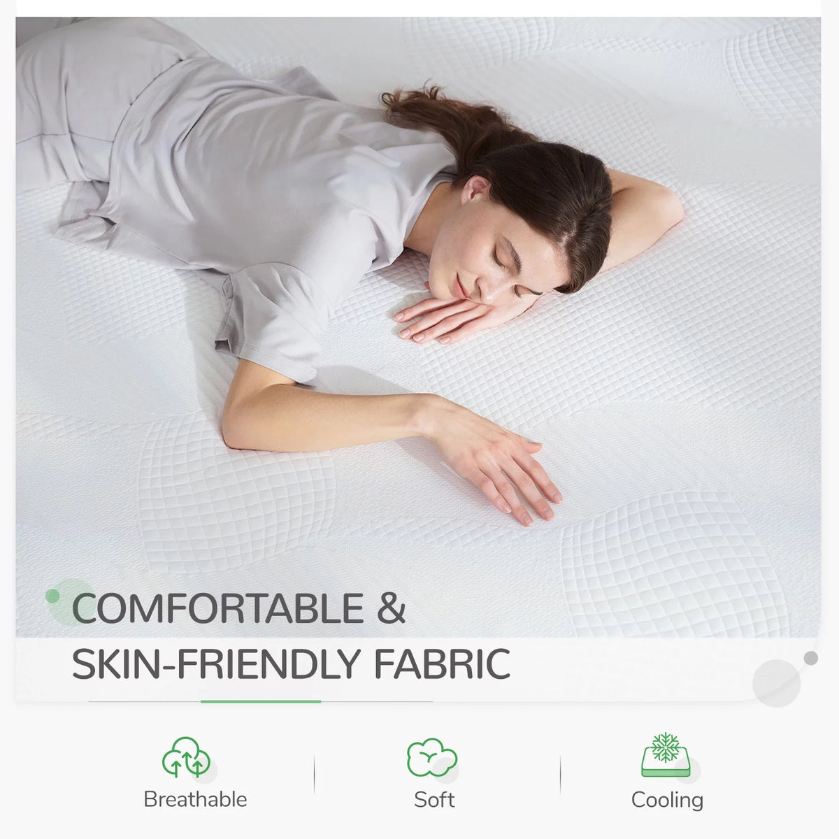 12 Medium Firm Gel Memory Foam Mattress, Full Size C85980
