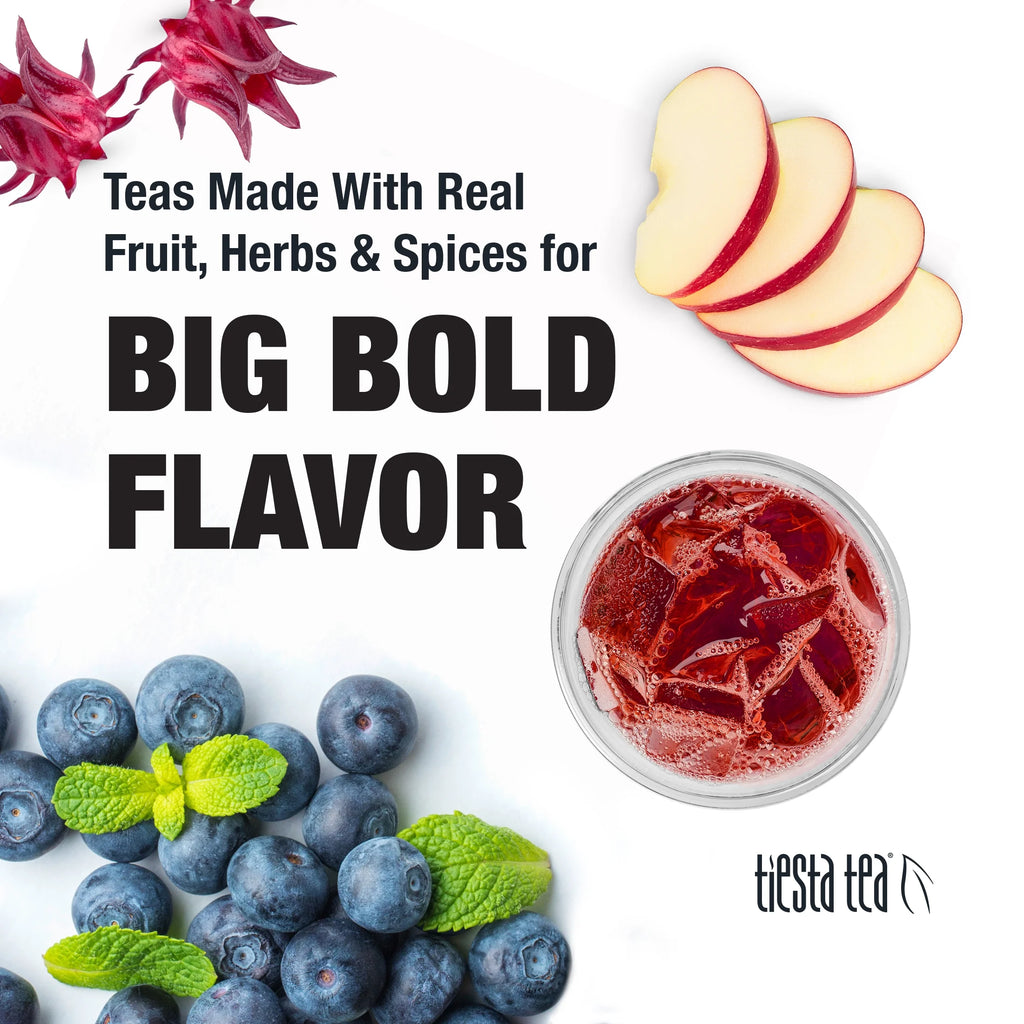 Blueberry Hibiscus Herbal Loose Leaf Iced Tea, 10 Cold Brew Packets K210336