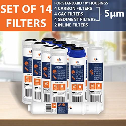 14 Pcs RO Replacement Filter Set A7945