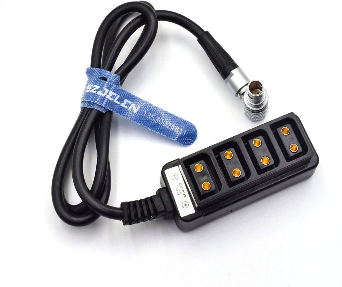2-Pin Plug to 4-Port D-Tap Hub Adapter Splitter Cable, Pack of 2 V3399